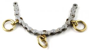 Caveson nose steel Chain Brass 3 rings