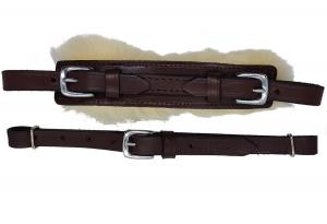 Hackamore straps  Fur brown/steel