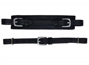 Hackamore straps  Neoprene black/steel