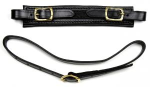 Hackamore straps  Neoprene black/brass