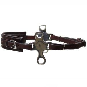 Short Shank Hackamore Brown Stainless Leather